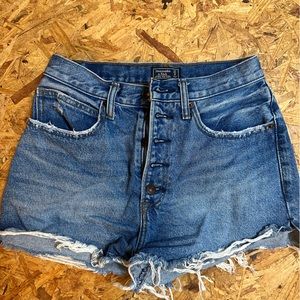 Abercrombie button up high rise Jean shorts